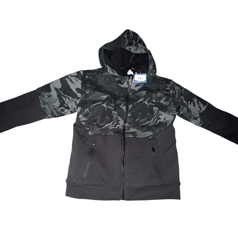 DSG Mountain Mineral Sherpa Fleece Jacket Boys M NWT Green Camo